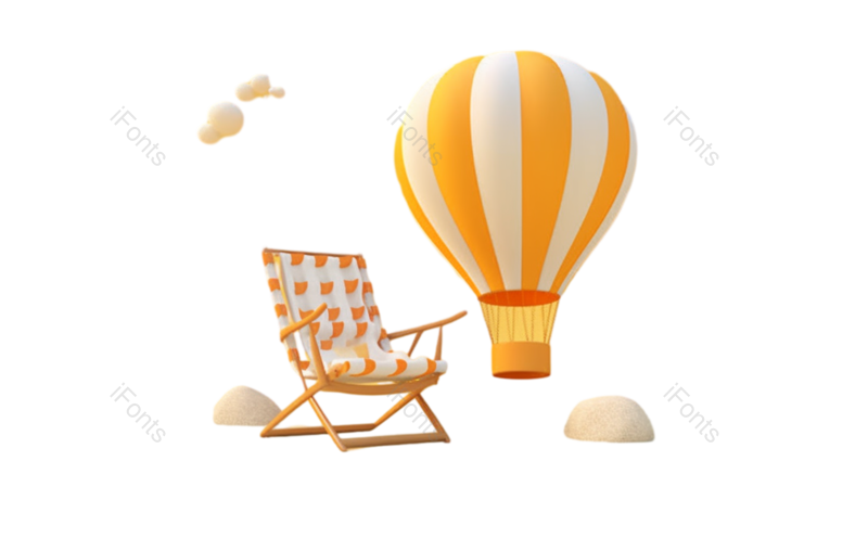 天空图片,夏天元素,插画PNG,可爱风免抠素材